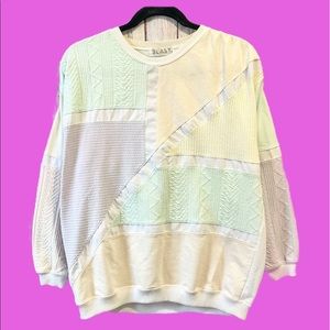 Vintage Asymmetrical Pattern Pastel Sweatshirt